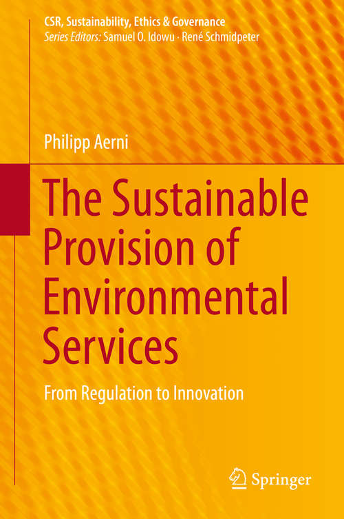 Book cover of The Sustainable Provision of Environmental Services