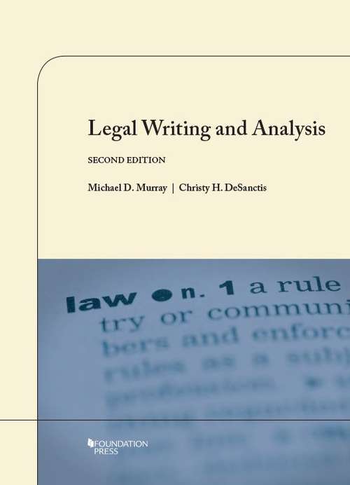 Book cover of Legal Writing and Analysis (Coursebook Ser.)