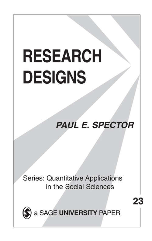 Book cover of Research Designs