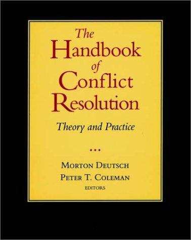 Book cover of The Handbook of Conflict Resolution