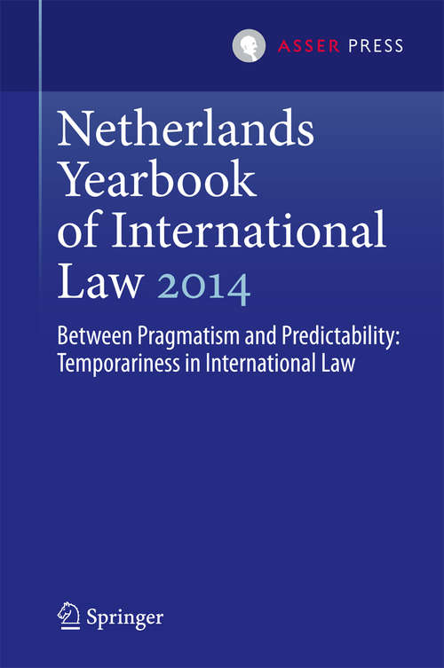 Book cover of Netherlands Yearbook of International Law 2014