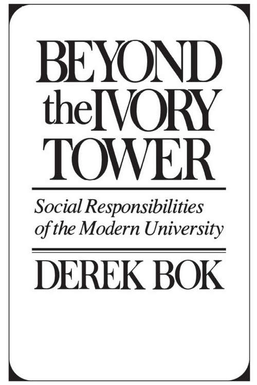 Book cover of Beyond the Ivory Tower