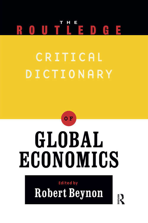 Book cover of Routledge Companion to Global Economics