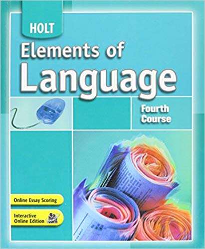 Book cover of Holt Elements of Language (Fourth Course)