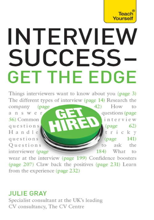 Book cover of Interview Success - Get the Edge: Teach Yourself