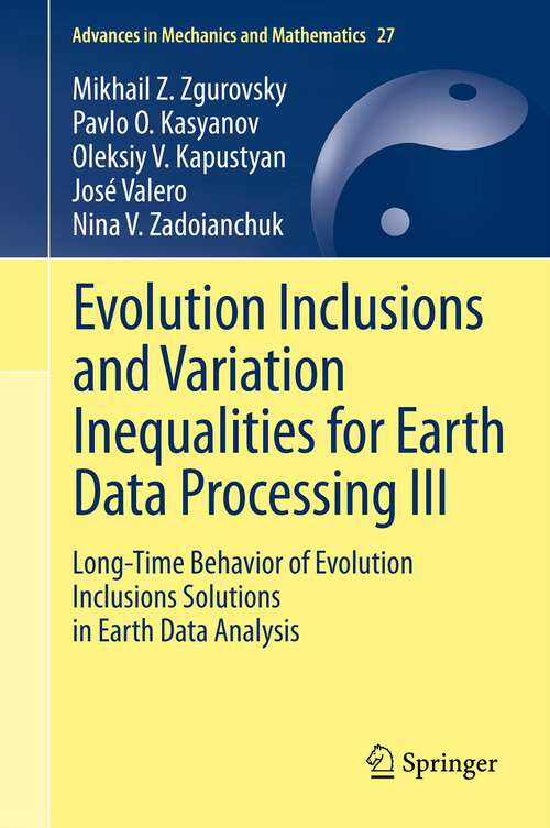 Book cover of Evolution Inclusions and Variation Inequalities for Earth Data Processing III