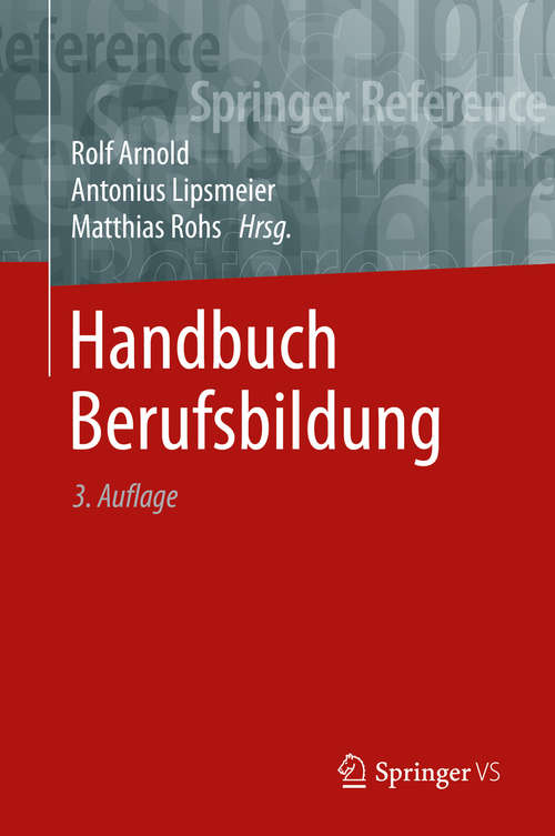 Book cover of Handbuch Berufsbildung (3. Aufl. 2020)