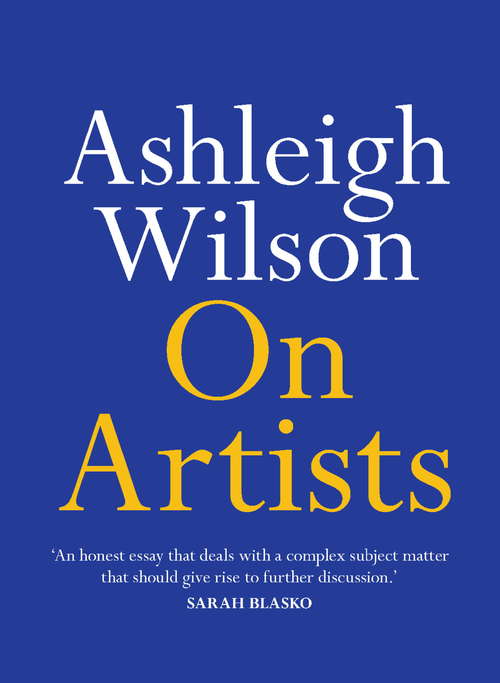 Book cover of On Artists