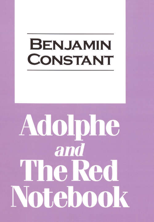 Book cover of Adolphe and the Red Notebook