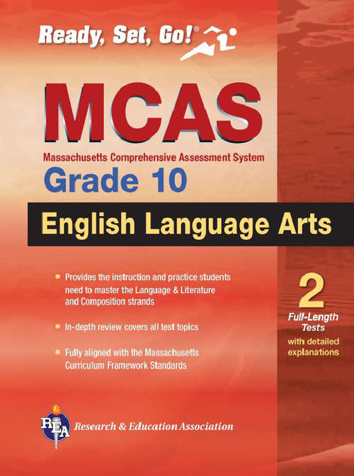 Book cover of MCAS English Language Arts, Grade 10 (Massachusetts Mcas Test Preparation Ser.)