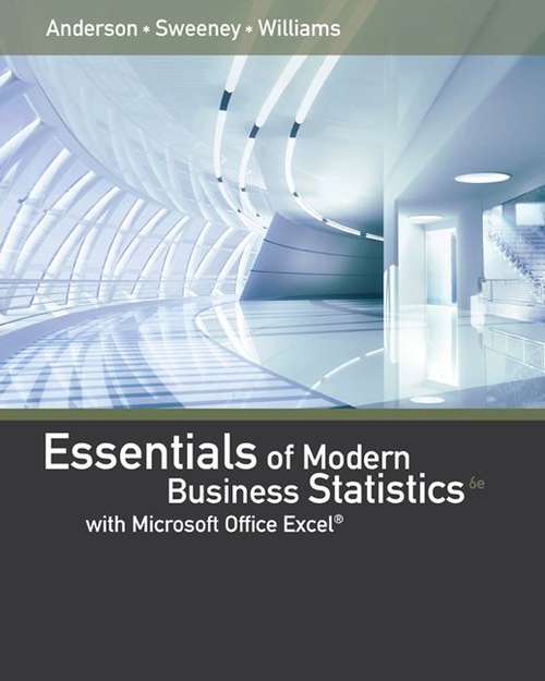 Book cover of Essentials of Modern Business Statistics with Microsoft Office Excel® 6th edition