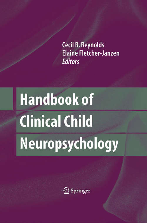 Book cover of Handbook of Clinical Child Neuropsychology