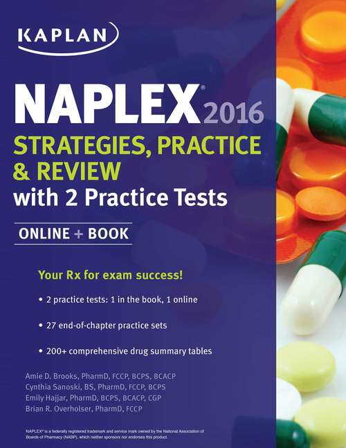 Book cover of NAPLEX 2016 Strategies, Practice, and Review with 2 Practice Tests: Online + Book