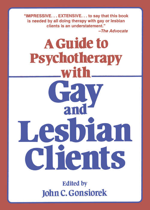 Book cover of Guide To Psychotherapy With Gay & Lesbian Clients,A