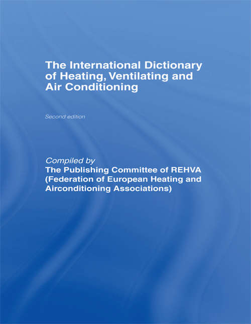 Book cover of International Dictionary of Heating, Ventilating and Air Conditioning (2)