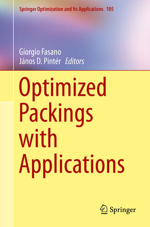 Book cover of Optimized Packings with Applications