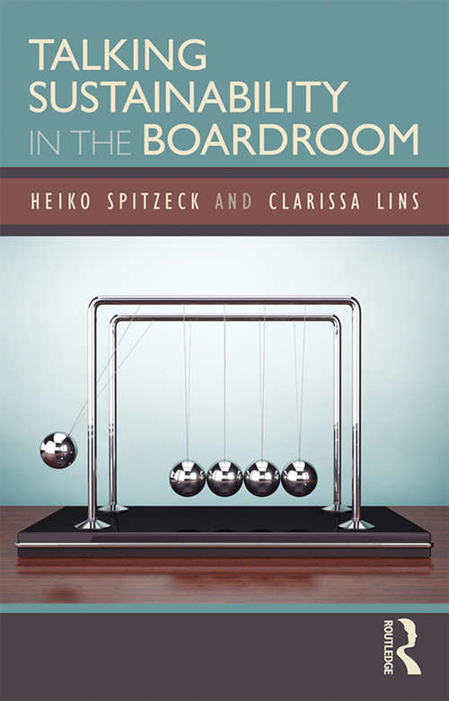 Book cover of Talking Sustainability in the Boardroom