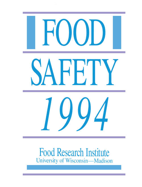 Book cover of Food Safety 1994