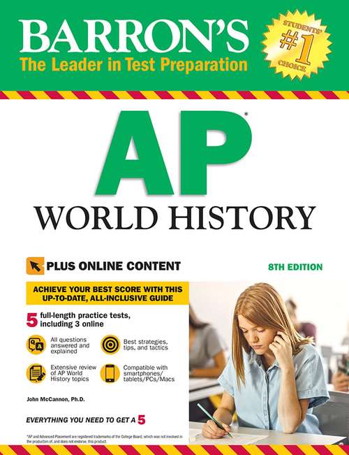 Book cover of Barron's AP World History, 8th Edition: With Bonus Online Tests (Ultimate Ap Ser.)