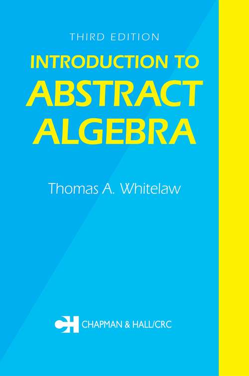 Book cover of Introduction to Abstract Algebra, Third Edition (2)