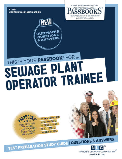 Book cover of Sewage Plant Operator Trainee: Passbooks Study Guide (Career Examination Series)