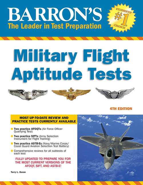 Book cover of Barron's Military Flight Aptitude Tests, 4th Edition