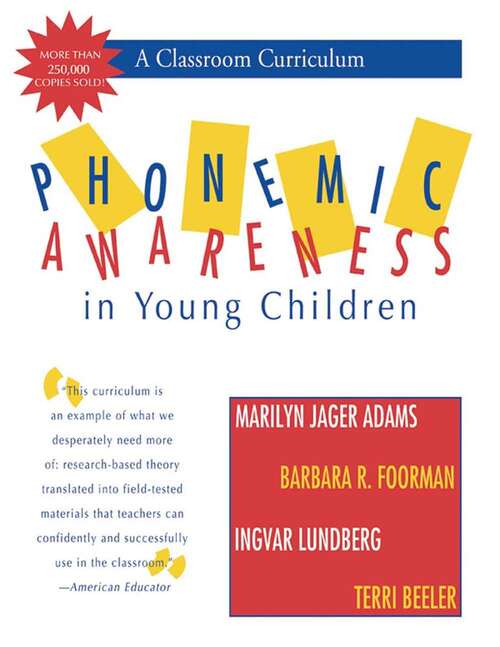 Book cover of Phonemic Awareness in Young Children: A Classroom