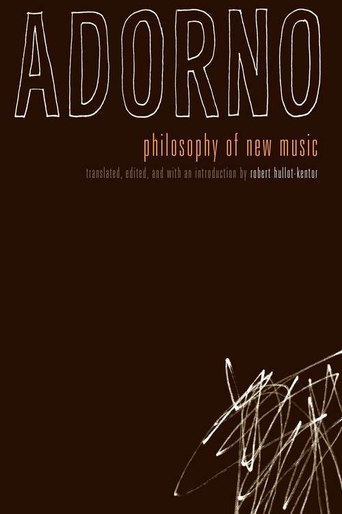 Book cover of Philosophy of New Music