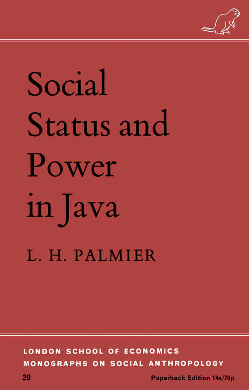Book cover of Social Status and Power in Java (LSE Monographs on Social Anthropology)