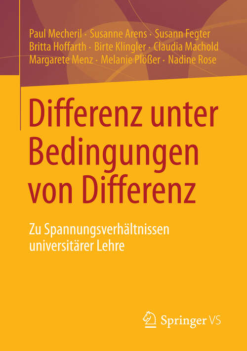 Book cover of Differenz unter Bedingungen von Differenz