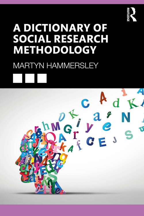 Book cover of A Dictionary of Social Research Methodology