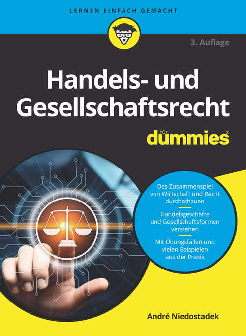 Book cover of Handels- und Gesellschaftsrecht für Dummies (3. Auflage) (Für Dummies)