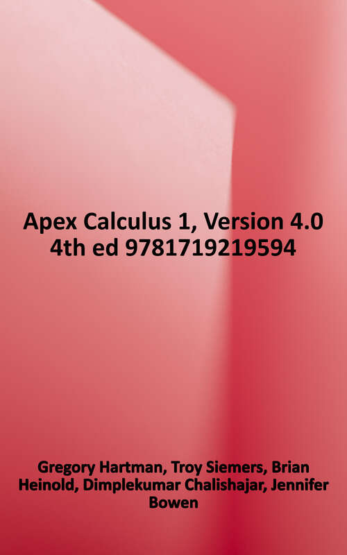 Book cover of Apex Calculus 1 (Version 4.0)