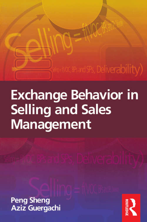 Book cover of Exchange Behavior in Selling and Sales Management