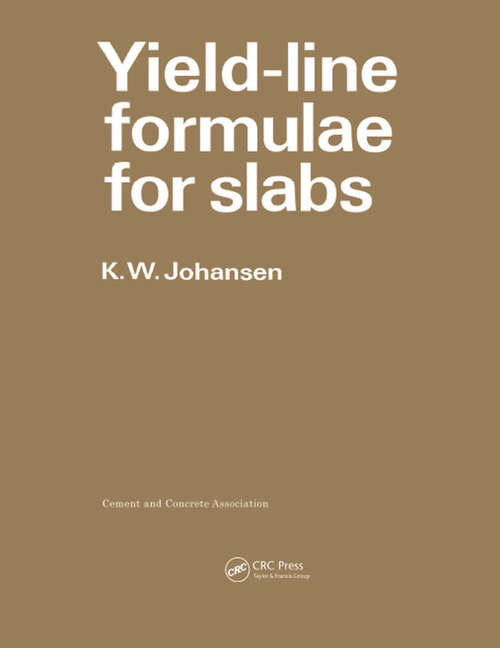 Book cover of Yield-line Formulae for Slabs (1)