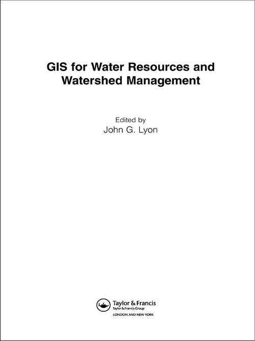 Book cover of GIS for Water Resource and Watershed Management