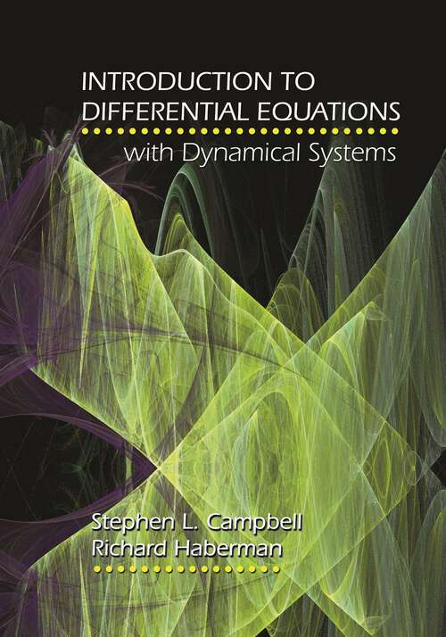 Book cover of Introduction to Differential Equations with Dynamical Systems