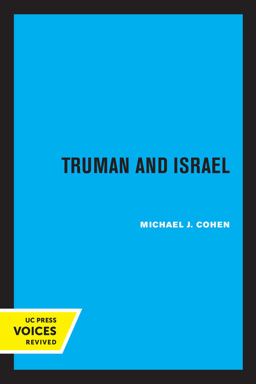 Book cover of Truman and Israel