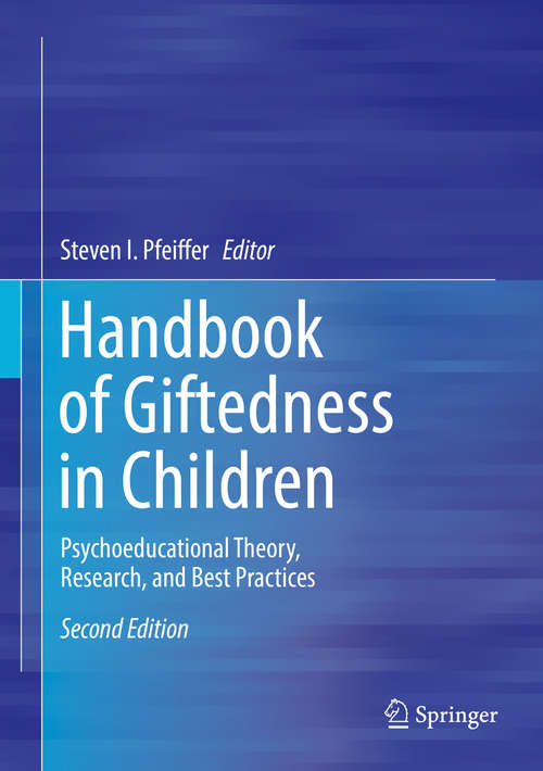Book cover of Handbook of Giftedness in Children: Psychoeducational Theory, Research, and Best Practices