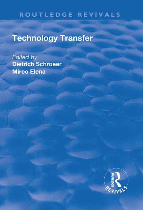 Book cover of Technology Transfer (Isodarco Ser.)