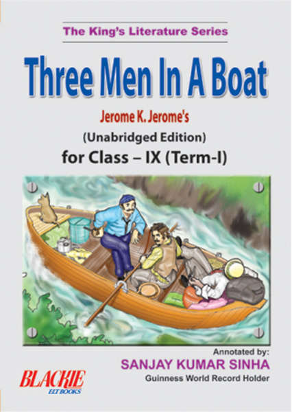 Book cover of Three Men in a Boat Class 9 (Term-1)