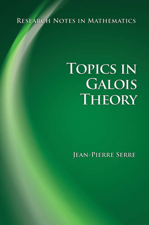 Book cover of Topics in Galois Theory (Research Notes in Mathematics)