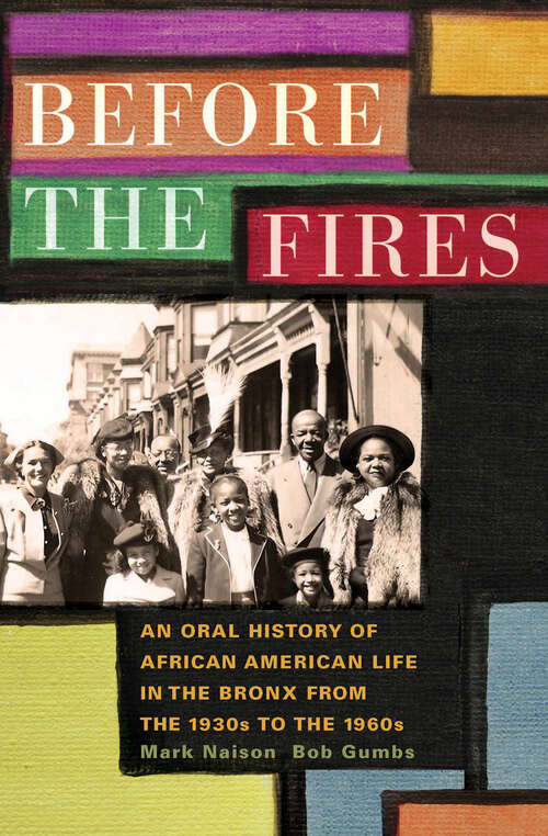Book cover of Before the Fires: An Oral History of African American Life in the Bronx from the 1930s to the 1960s