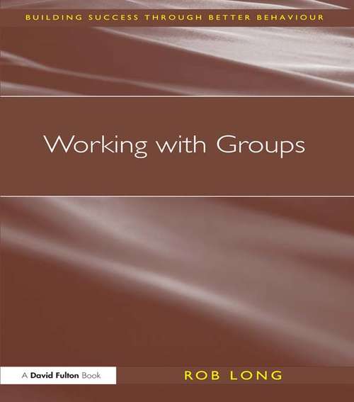 Book cover of Working with Groups (nasen spotlight)