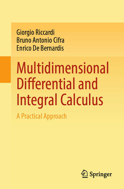 Book cover of Multidimensional Differential and Integral Calculus: A Practical Approach