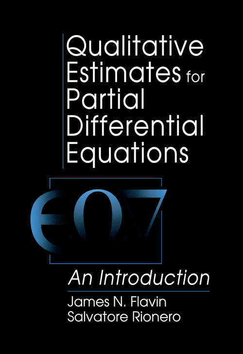 Book cover of Qualitative Estimates For Partial Differential Equations: An Introduction