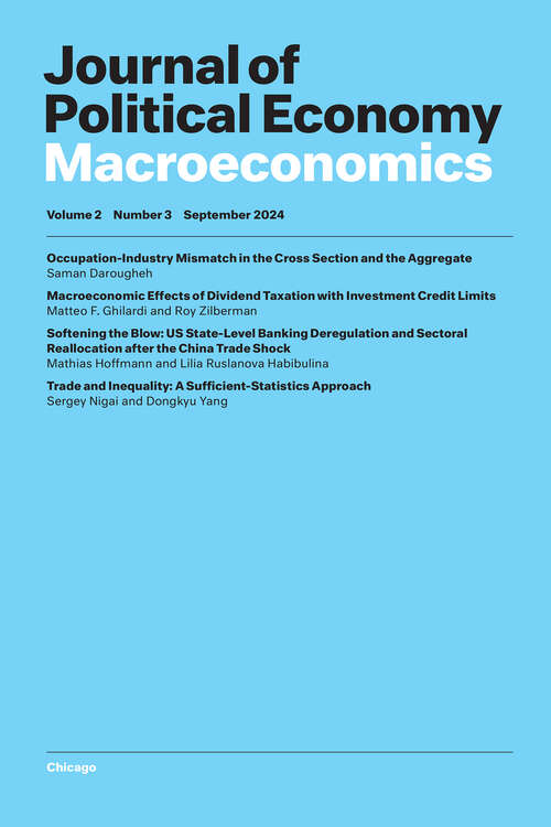 Book cover of Journal of Political Economy Macroeconomics, volume 2 number 3 (September 2024)