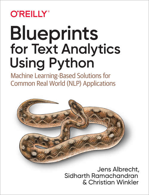 Book cover of Blueprints for Text Analytics Using Python (1)