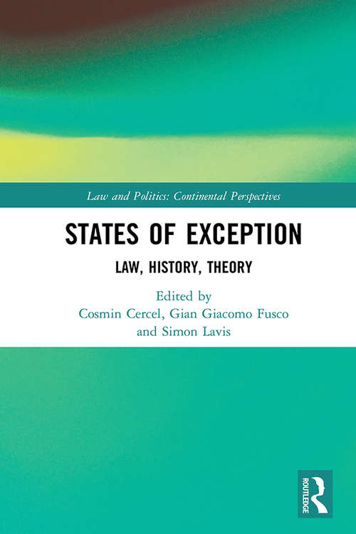 Book cover of States of Exception: Law, History, Theory (Law and Politics)