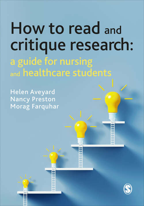 Book cover of How to Read and Critique Research: A Guide for Nursing and Healthcare Students